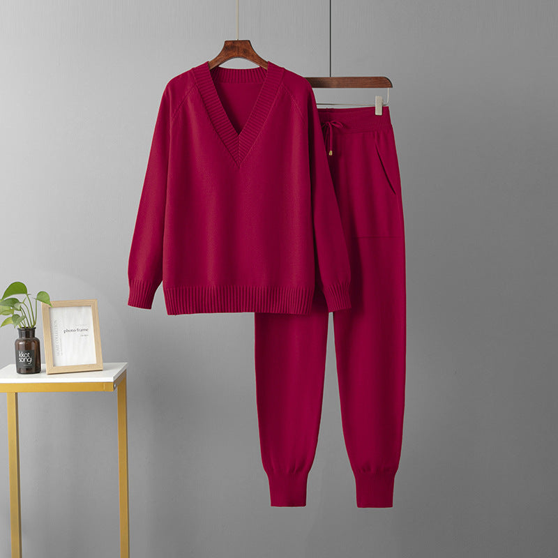Conjunto de jersey de pico y pantalón