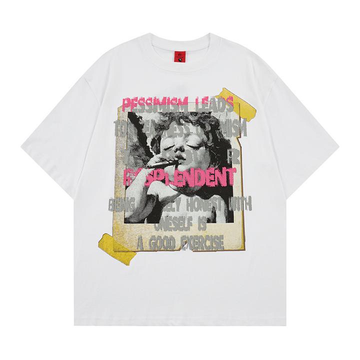 T-shirt imprimé personnage rigolo à manches courtes
