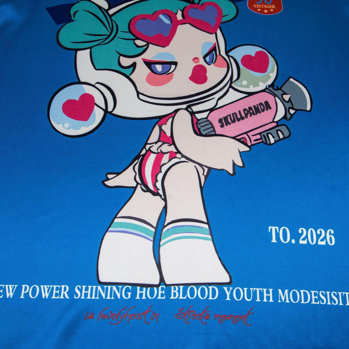 Cartoon character printed short sleeved T-shirt