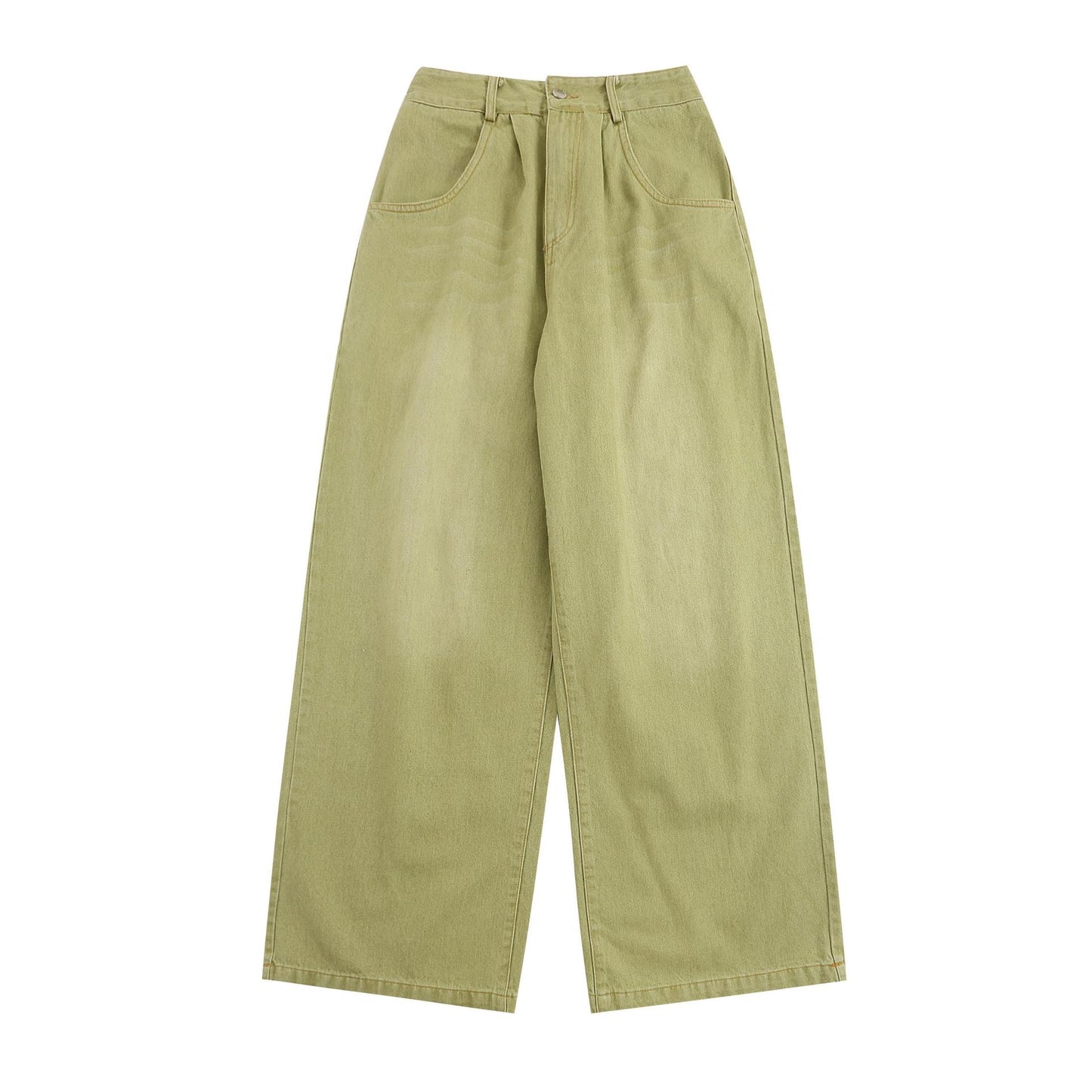 Vaqueros lavados con costura curva