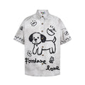 Chiot graffiti sale fabriquant une vieille chemise