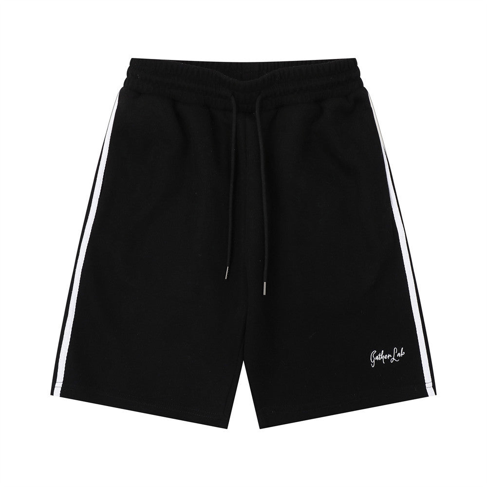 Hand drawn letter printed loose shorts
