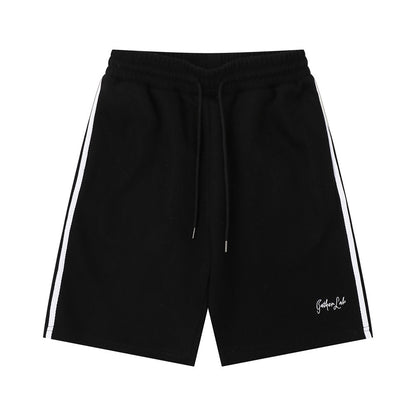 Hand drawn letter printed loose shorts