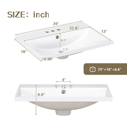 24" Bathroom Vanity with Sink by eprolo