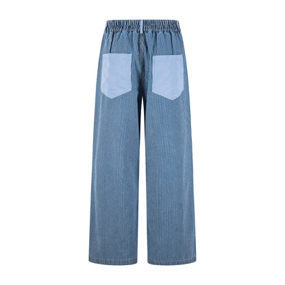 Cat Rabbit Embroidered Jeans