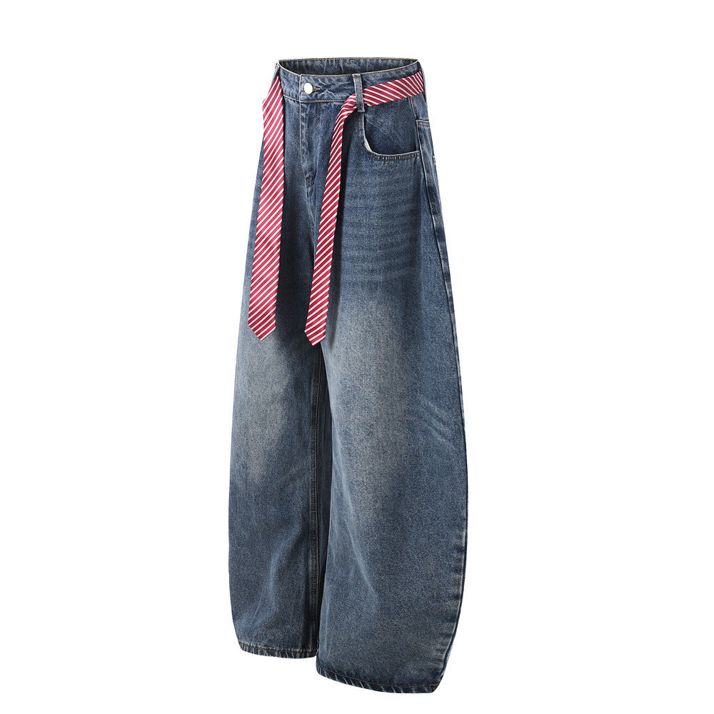 Wide leg curved knife pants