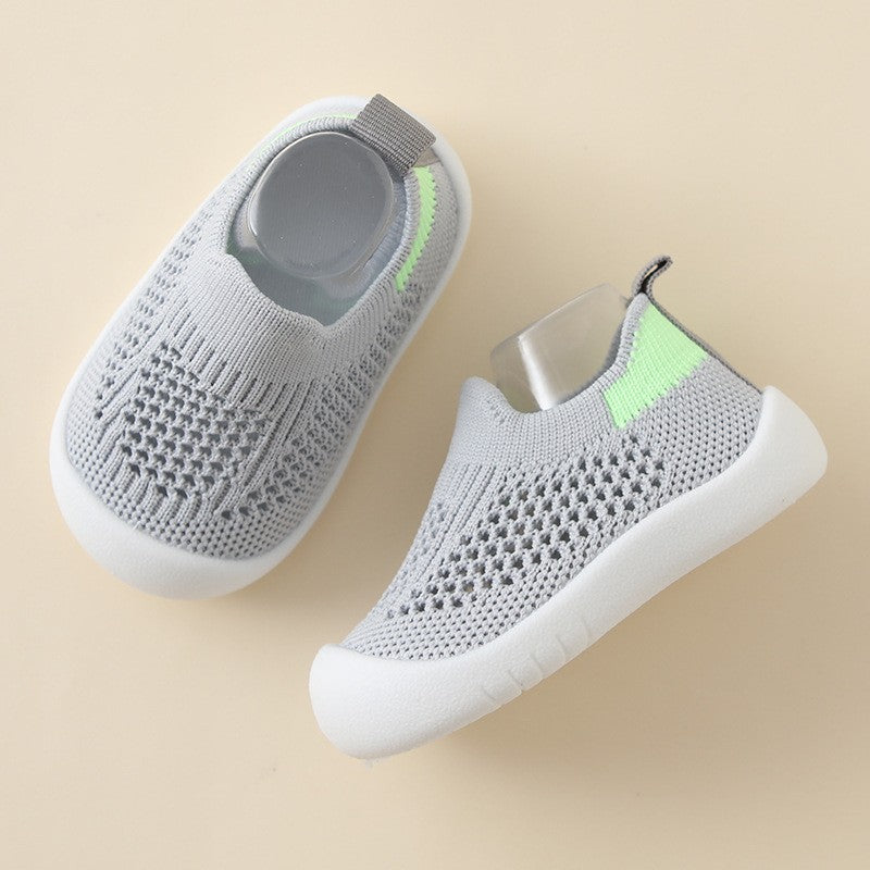 Chaussures Bébé Tout-petit Semelle Souple Antidérapantes Légères en Tissu Volant