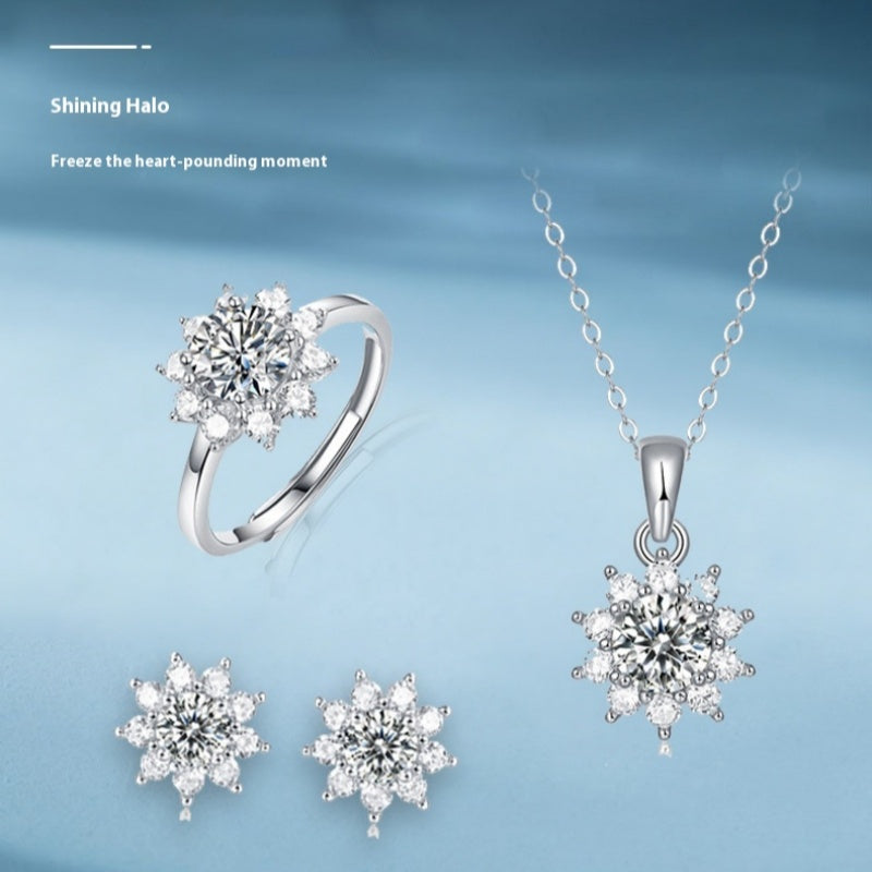 Pendentif porte-bague en argent 925, ornement de bijoux, série First Snow, collier déesse