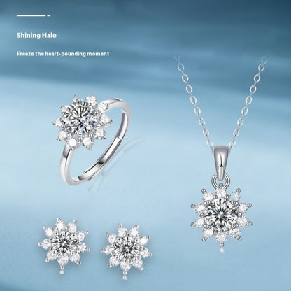Pendentif porte-bague en argent 925, ornement de bijoux, série First Snow, collier déesse