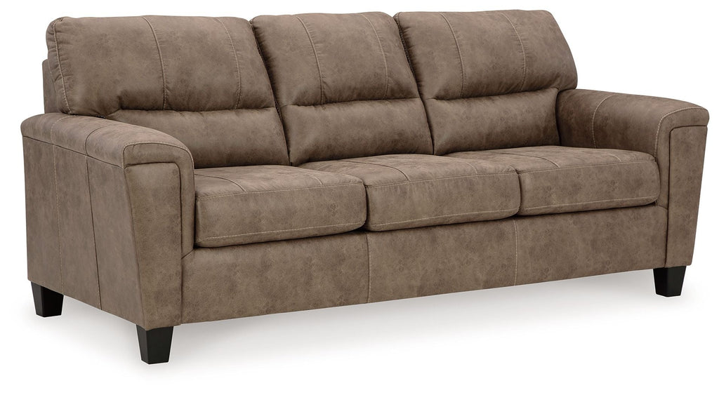 Navi 3 Pc Living Room Set Sofa Loveseat Rocker Recliner Fossil Fabric-1