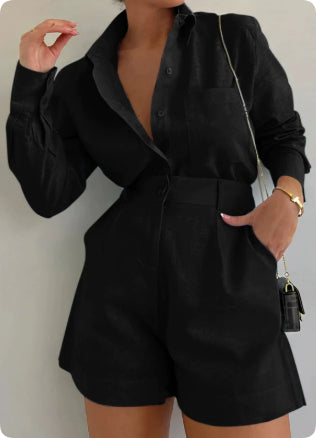 Ensemble de Costume Court et Manches Longues pour Femme