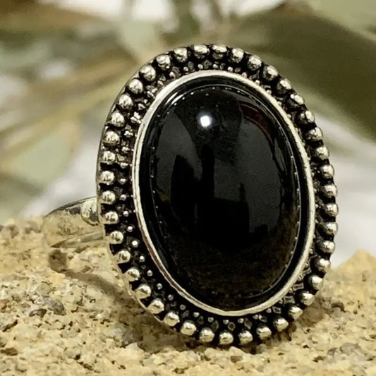 Anillo Redondo Retro Sencillo y Creativo para Mujer