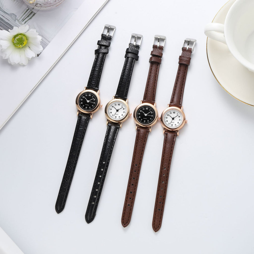 Montre de Couple à Petit Cadran, Style Coréen, Mignonne et Littéraire, à Fine Bracelet, pour Étudiante