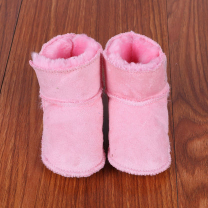 Nouvelles chaussures de bébé antidérapantes à fond souple et fourrure intégrée