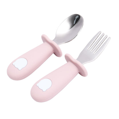 Cuillère Bébé en Silicone Ours de Dessin Animé Vaisselle pour Enfants