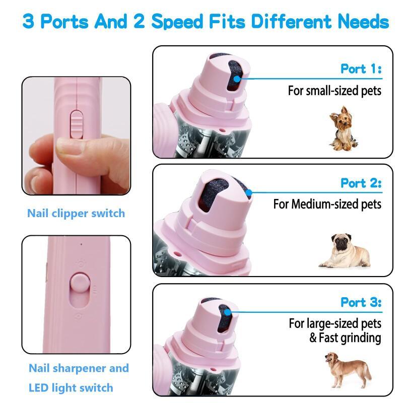 Coupe-ongles 2 en 1 pour animaux avec lumière LED, pour chiens et chats. Ciseaux spéciaux pour animaux de compagnie. Coupe-ongles multifonctions pour les pattes. Accessoires pour animaux.