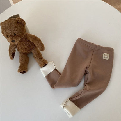 Legging fantaisie doublé polaire tout-en-un pour fille