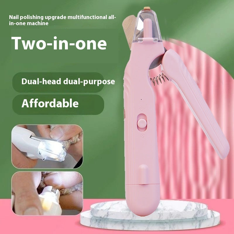 Coupe-ongles 2 en 1 pour animaux avec lumière LED, pour chiens et chats. Ciseaux spéciaux pour animaux de compagnie. Coupe-ongles multifonctions pour les pattes. Accessoires pour animaux.