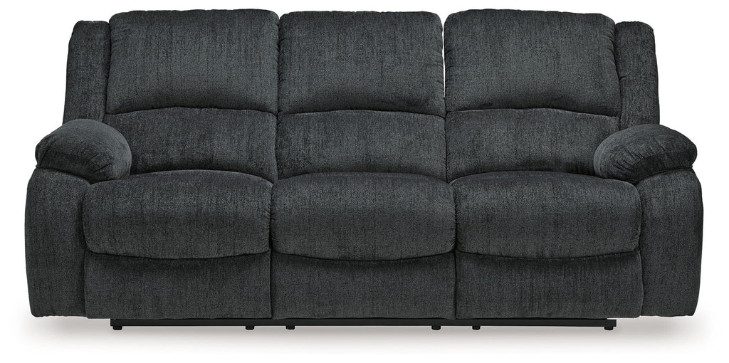 Signature Design by Ashley Draycoll Slate Gray Reclining Sofa Fabric-0