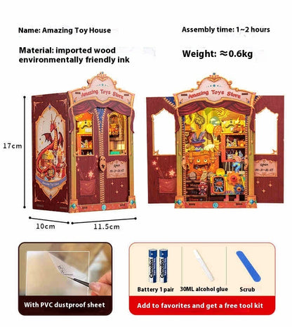 Miniature maison de bricolage faite à la main en bois, modèle à assembler