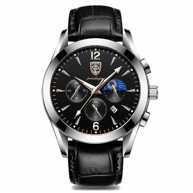 Montre à quartz étanche lumineuse pour homme avec bracelet