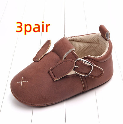 Chaussures bébé printemps automne dessin animé animal cuir mat antidérapant semelle souple chaussures bébé vente en gros 0884