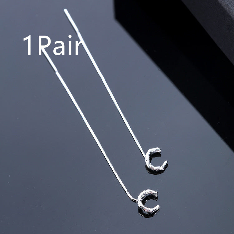 Joyas de moda de plata de ley 925 con 26 letras, pendientes colgantes para mujer, estilo clásico inglés minimalista, pendientes de estudiante, fiesta, regalo de joyería para amigos