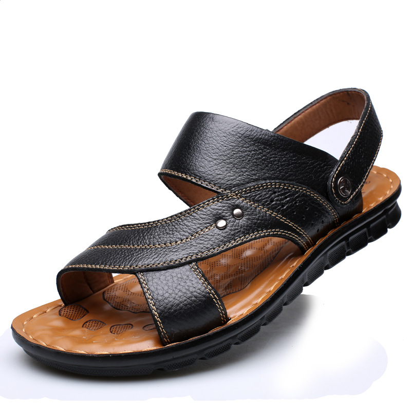 Sandales Homme Chaussures d'été de Plage Réglable à l'arrière Claquettes