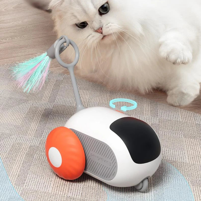 Coche Teledirigido Interactivo para Gatos Juguete Carga USB Persecución Automática Teledirigido Inteligente Coche Interactivo para Gatos Productos para Mascotas