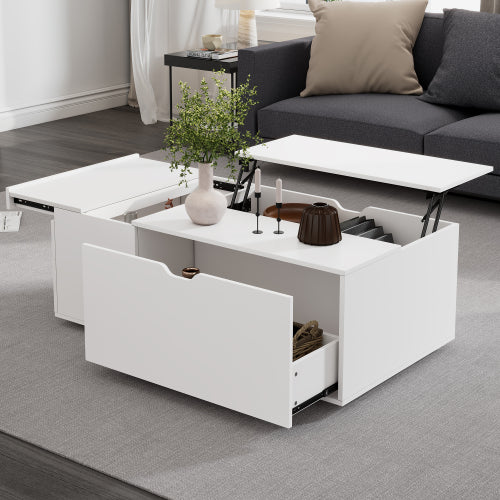 Wooden Tea Tables Sofa End Tables For Living Room Furniture, White