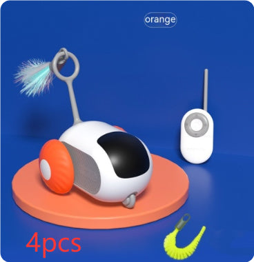 Coche Teledirigido Interactivo para Gatos Juguete Carga USB Persecución Automática Teledirigido Inteligente Coche Interactivo para Gatos Productos para Mascotas