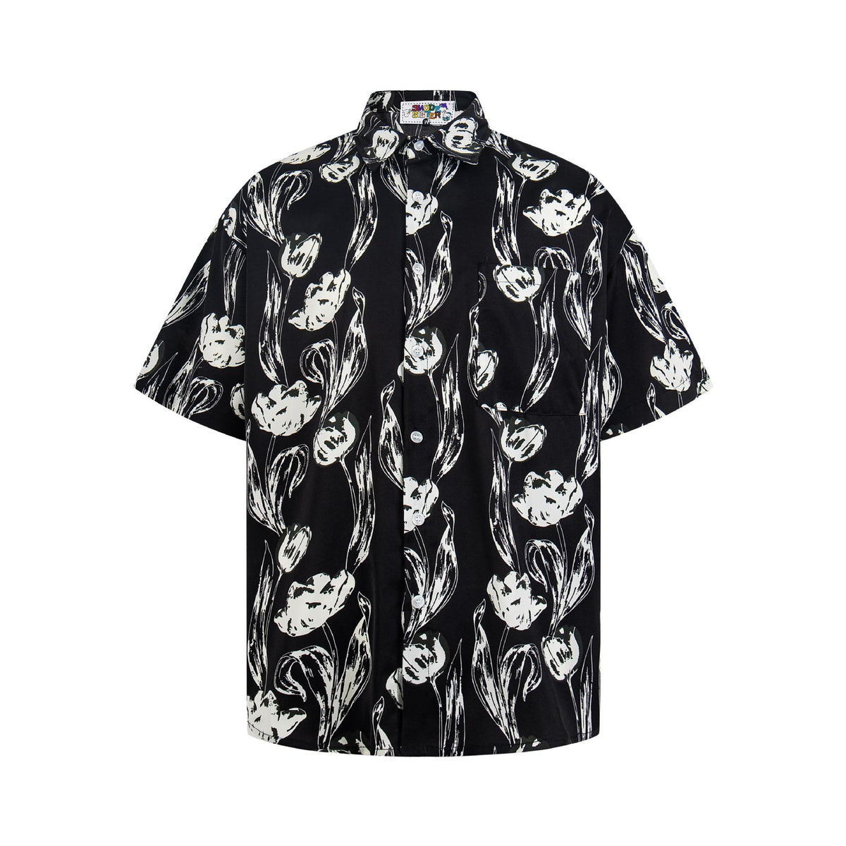Chemise à manches courtes à imprimé floral