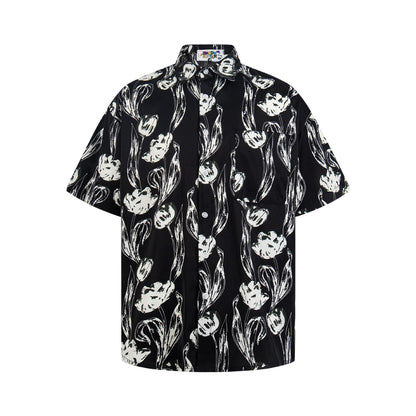 Chemise à manches courtes à imprimé floral