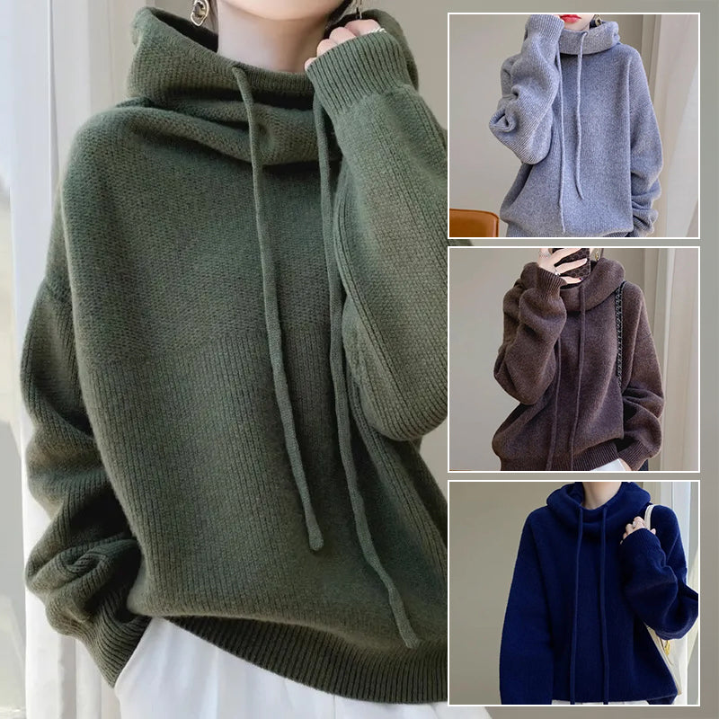 Pull épais décontracté pour femme, modèle polyvalent à manches longues, chaud pour l'automne et l'hiver