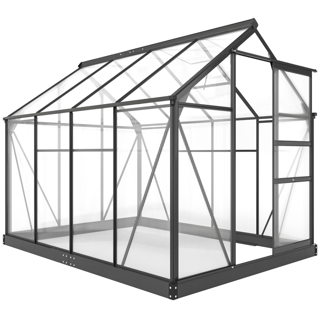 Polycarbonate Greenhouse, Heavy Duty Outdoor Aluminum Walk-in