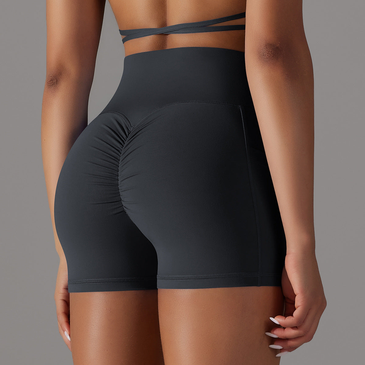 Shorts de yoga avec poche pour téléphone, pantalon de sport de fitness pour femmes
