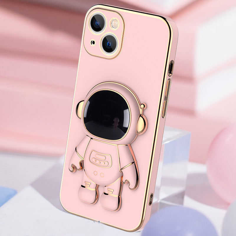 Funda de teléfono 3D Astronauta Anticaída con Soporte Galvanizado