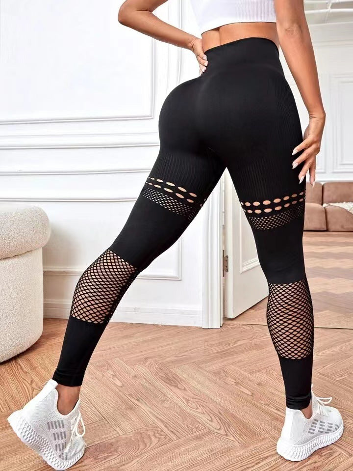 Pantalon de yoga sans couture évidé pour l'entraînement et le fitness