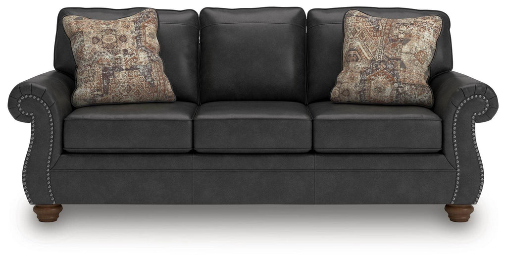 Signature Design by Ashley Signature Chasemore Sofa Traditional Roll Arm Faux Leather Sofabed-2