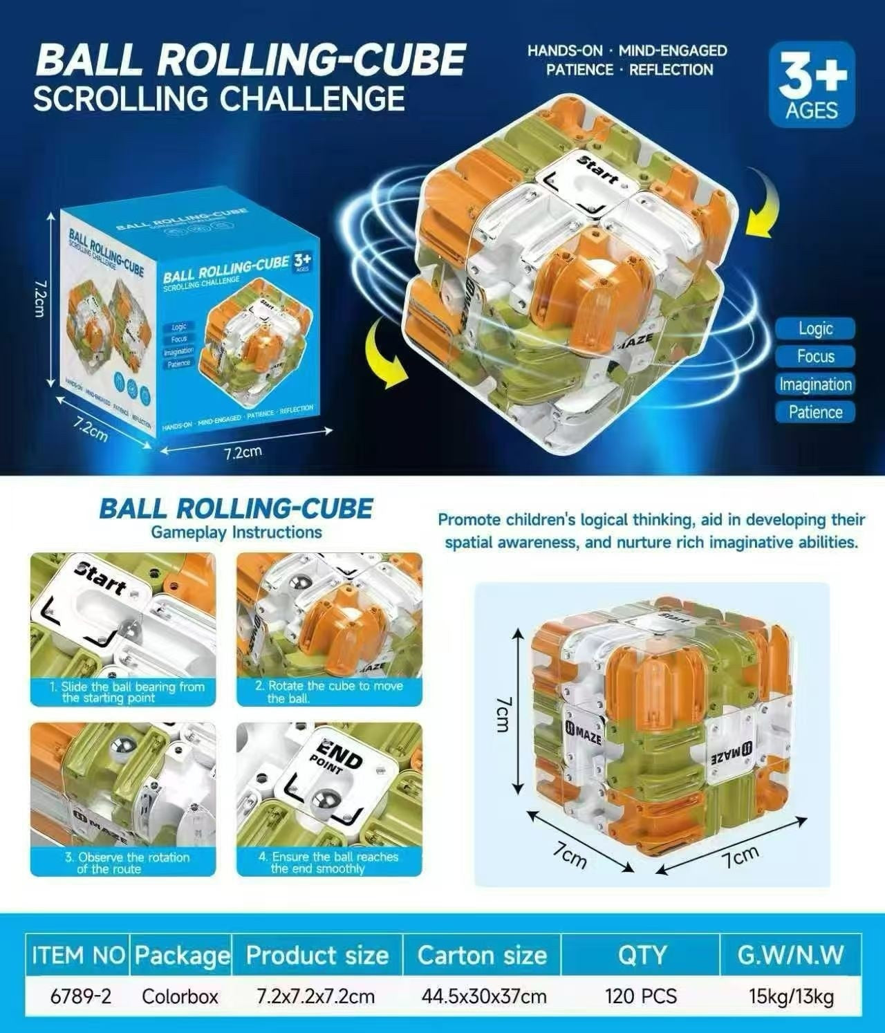 Bead Maze Rubik's Cube Logic Thinking Children's Toy