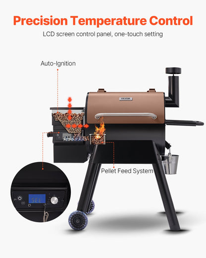 Wood Pellet Grill Smoker Outdoor Electric BBQ Grills