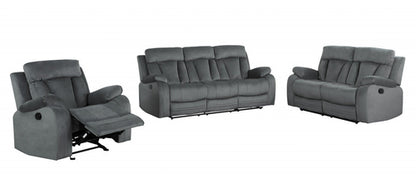 Modern Grey Fabric Sofa Set