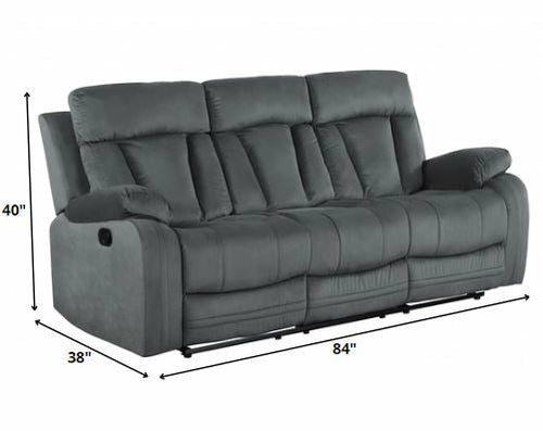 Modern Grey Fabric Sofa Set