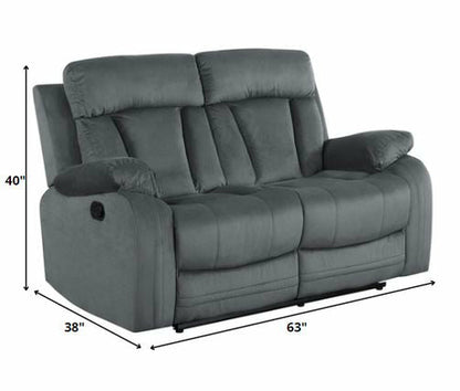 Modern Grey Fabric Sofa Set