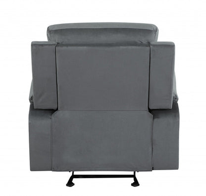 Modern Grey Fabric Sofa Set