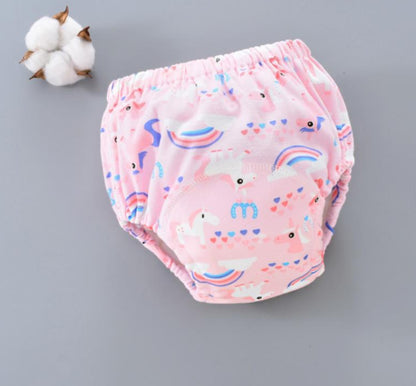 Pantalones de entrenamiento lavables para bebé, cubierta de pañal de gasa de 6 capas