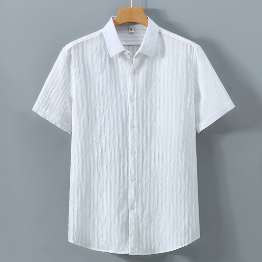 Camisa de hombre transpirable de algodón suelto para el sol