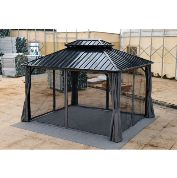 Tonnelle de jardin 3x3M, tonnelle en aluminium