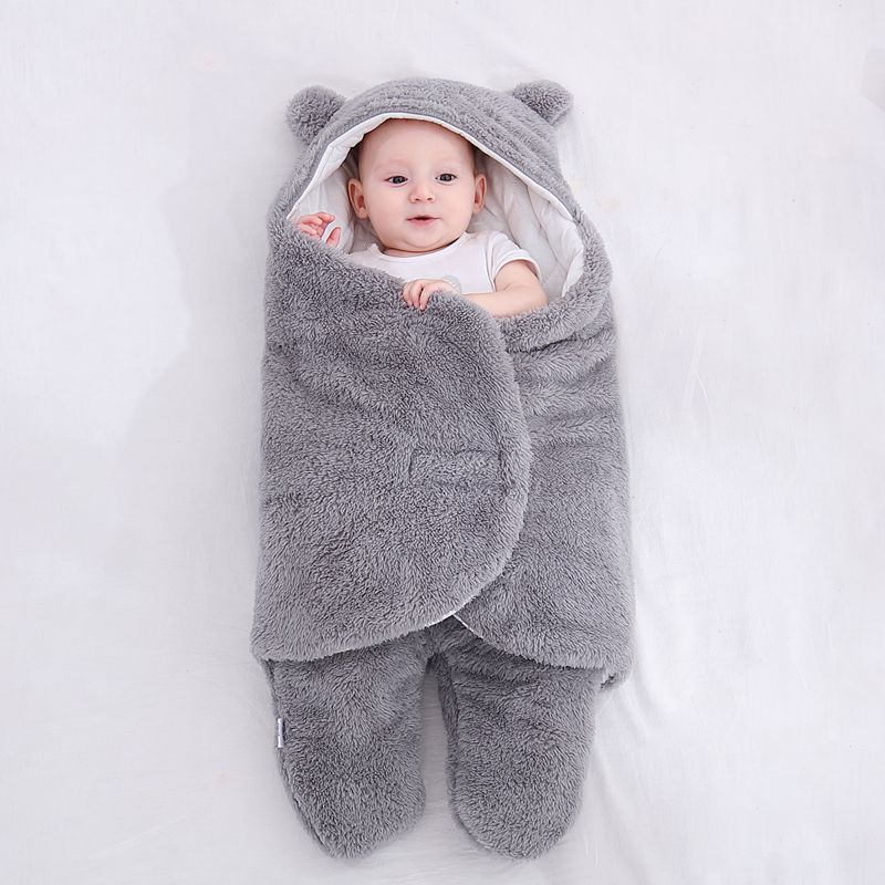 Saco de dormir tipo sobre para bebé recién nacido, manta de invierno para envolver