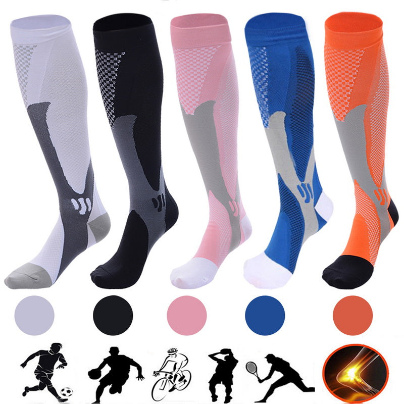 Chaussettes de compression pour hommes et femmes, idéales pour le sport, la course, les voyages, la circulation et la récupération, boostent l'endurance
